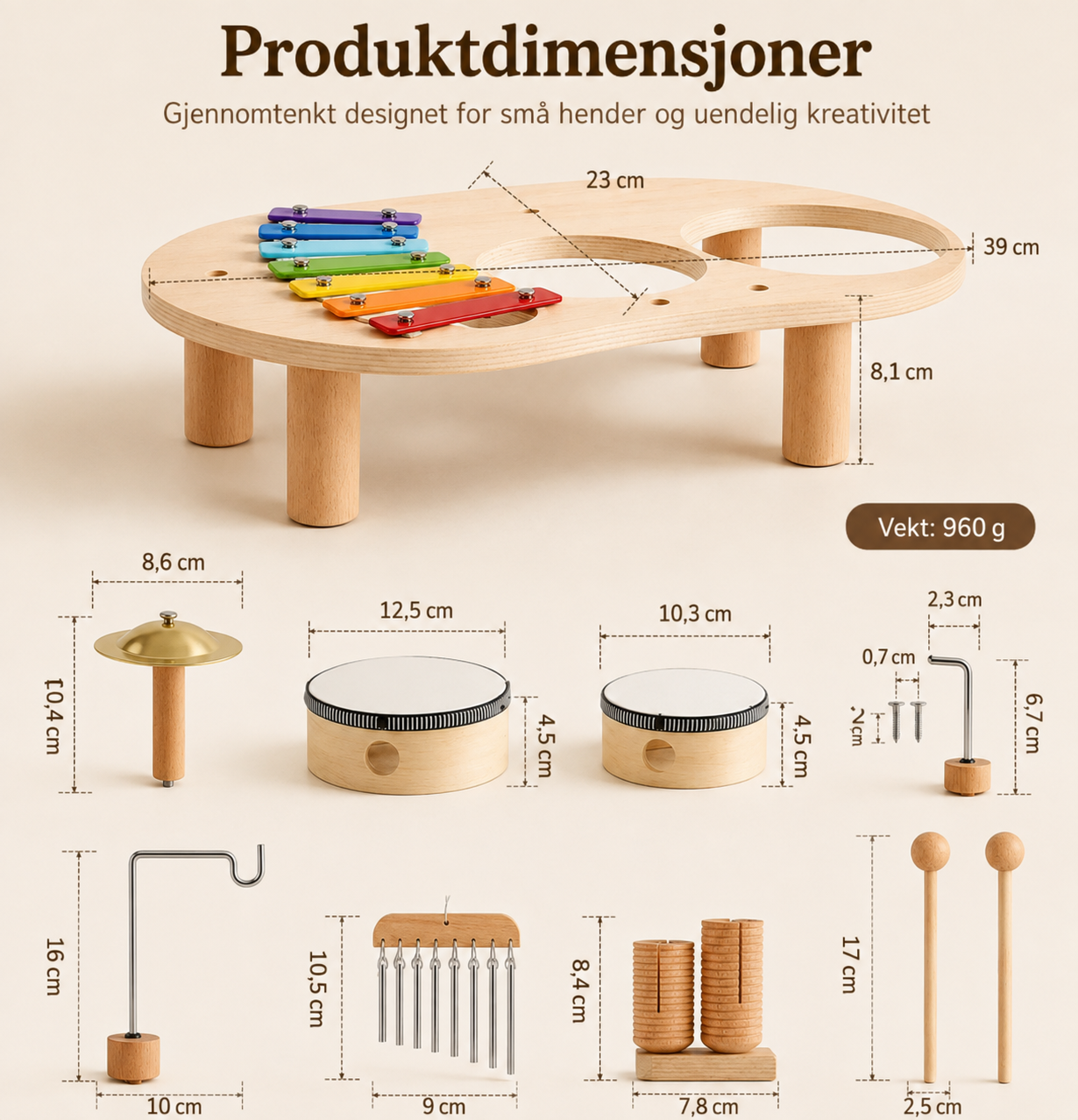 MusikkGlede™ – Mitt første instrumentsett (Årets gave)