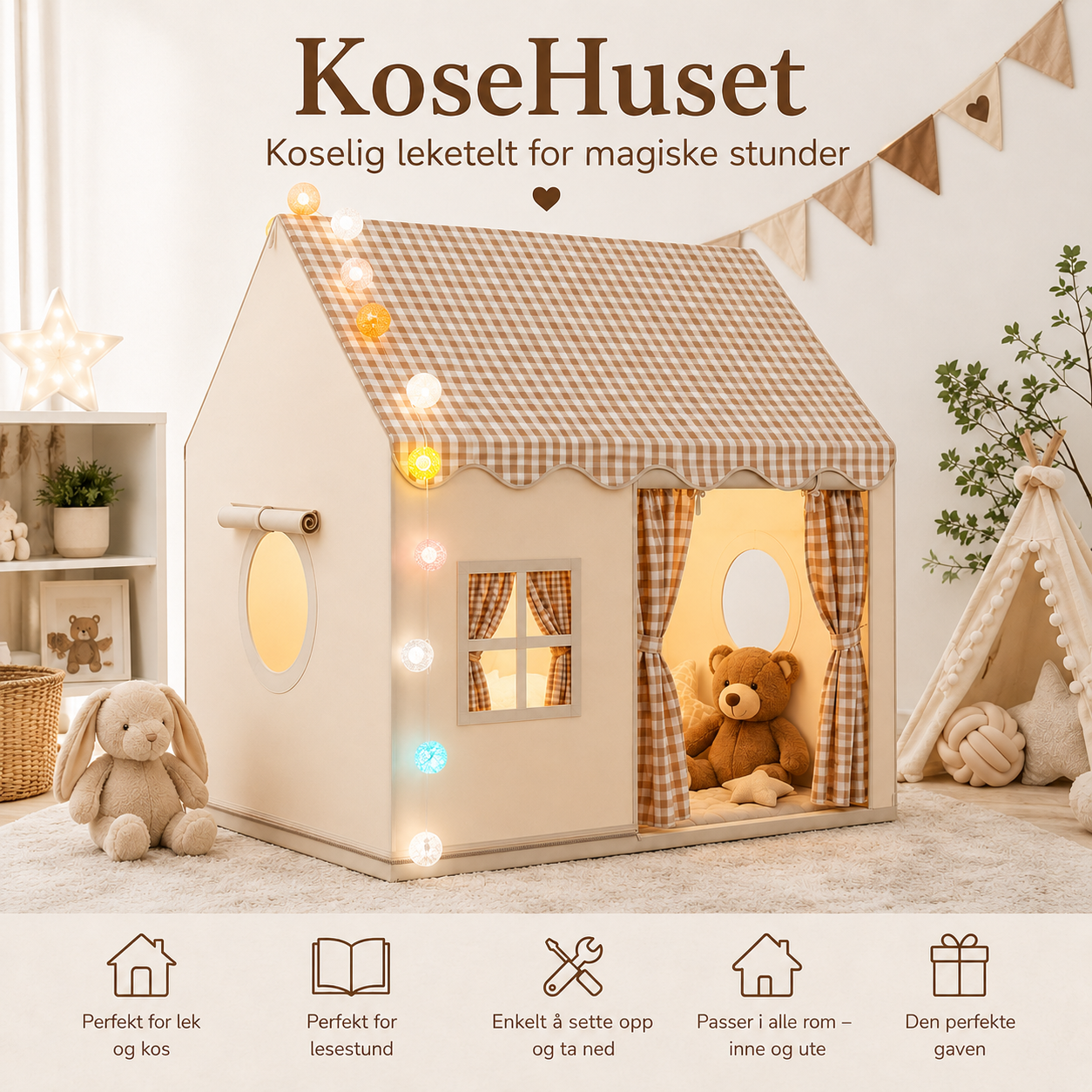 KoseHuset – Koselig leketelt for barn