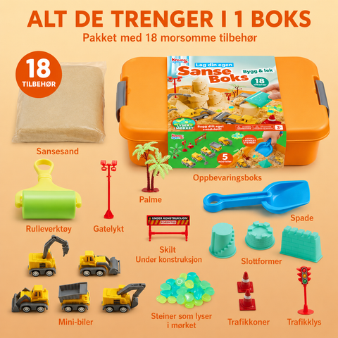 ByggeMoro™ – Sensorisk byggesand for barn