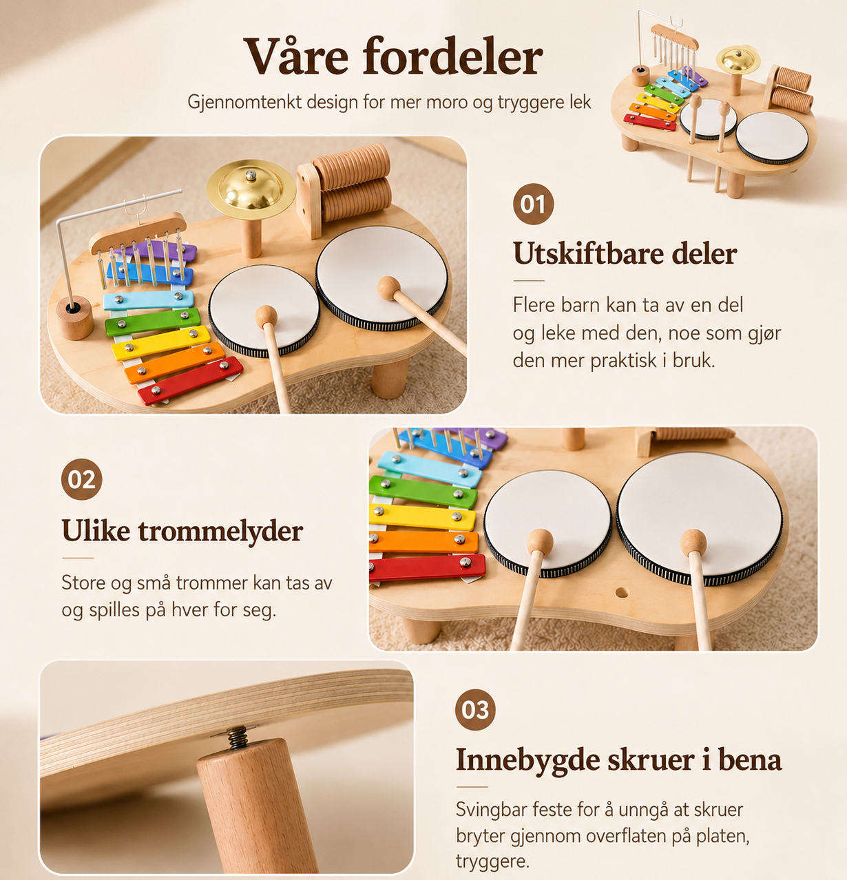 MusikkGlede™ – Mitt første instrumentsett (Årets gave)