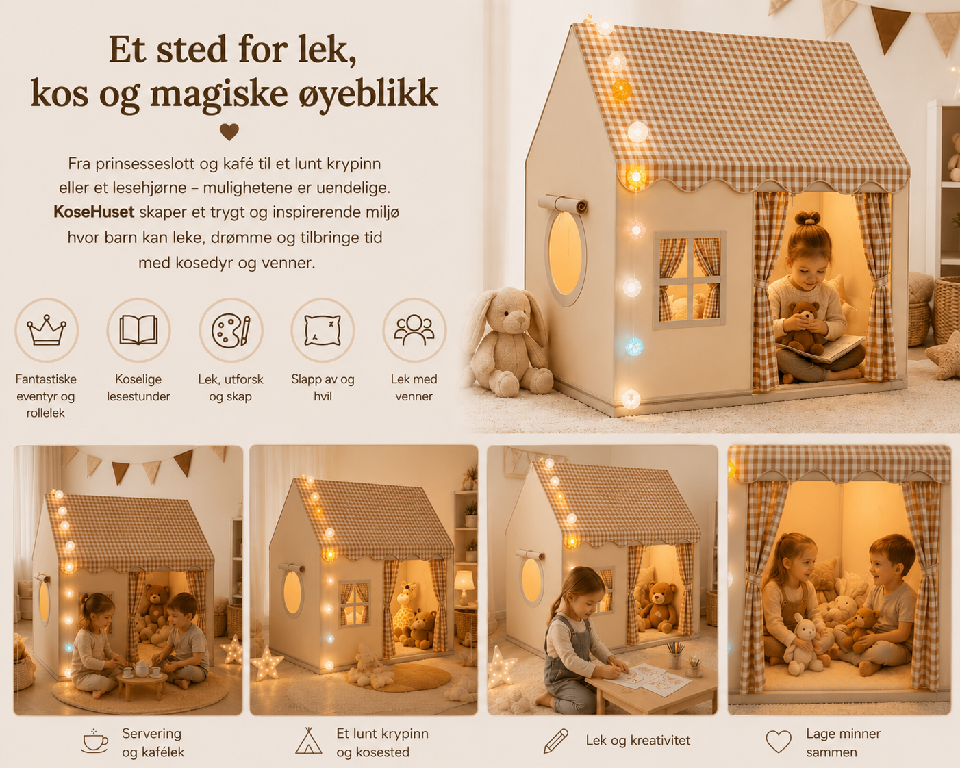 KoseHuset – Koselig leketelt for barn