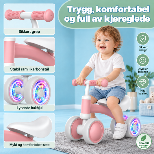 Balansesykkel for barn 1–3 år – styrker balanse, benstyrke og koordinasjon