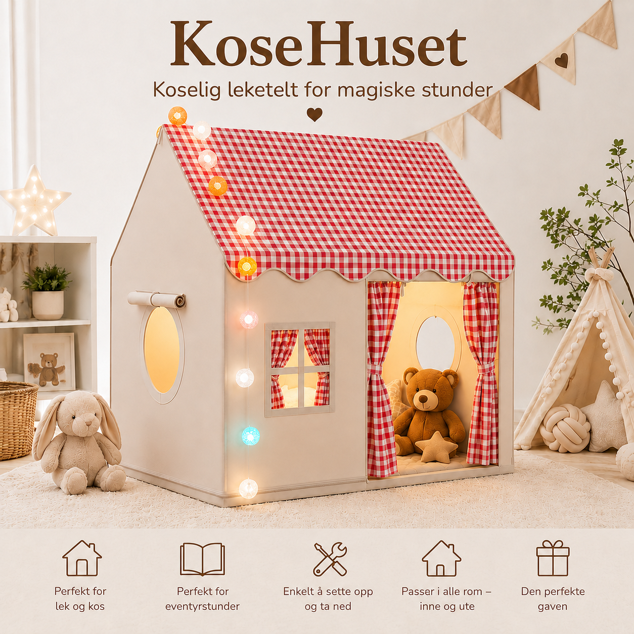 KoseHuset – Koselig leketelt for barn