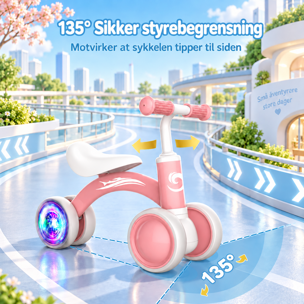 Balansesykkel for barn 1–3 år – styrker balanse, benstyrke og koordinasjon