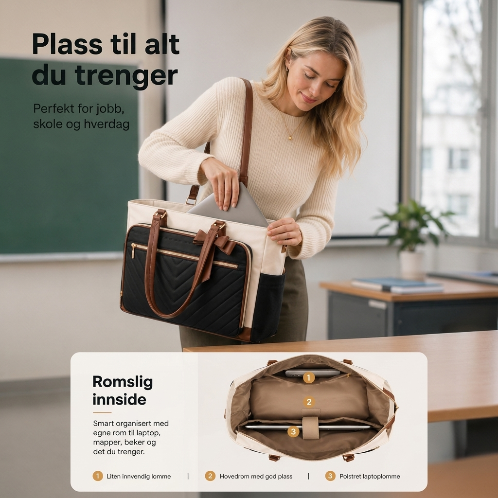 Nest™ Alt-i-ett-veske Med isolert matrom – perfekt til jobb, skole, trening og reise.