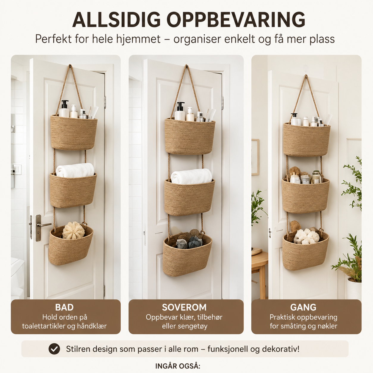 Korga™ Hengende Oppbevaringskurv