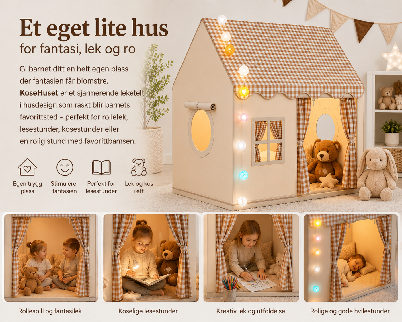 KoseHuset – Koselig leketelt for barn