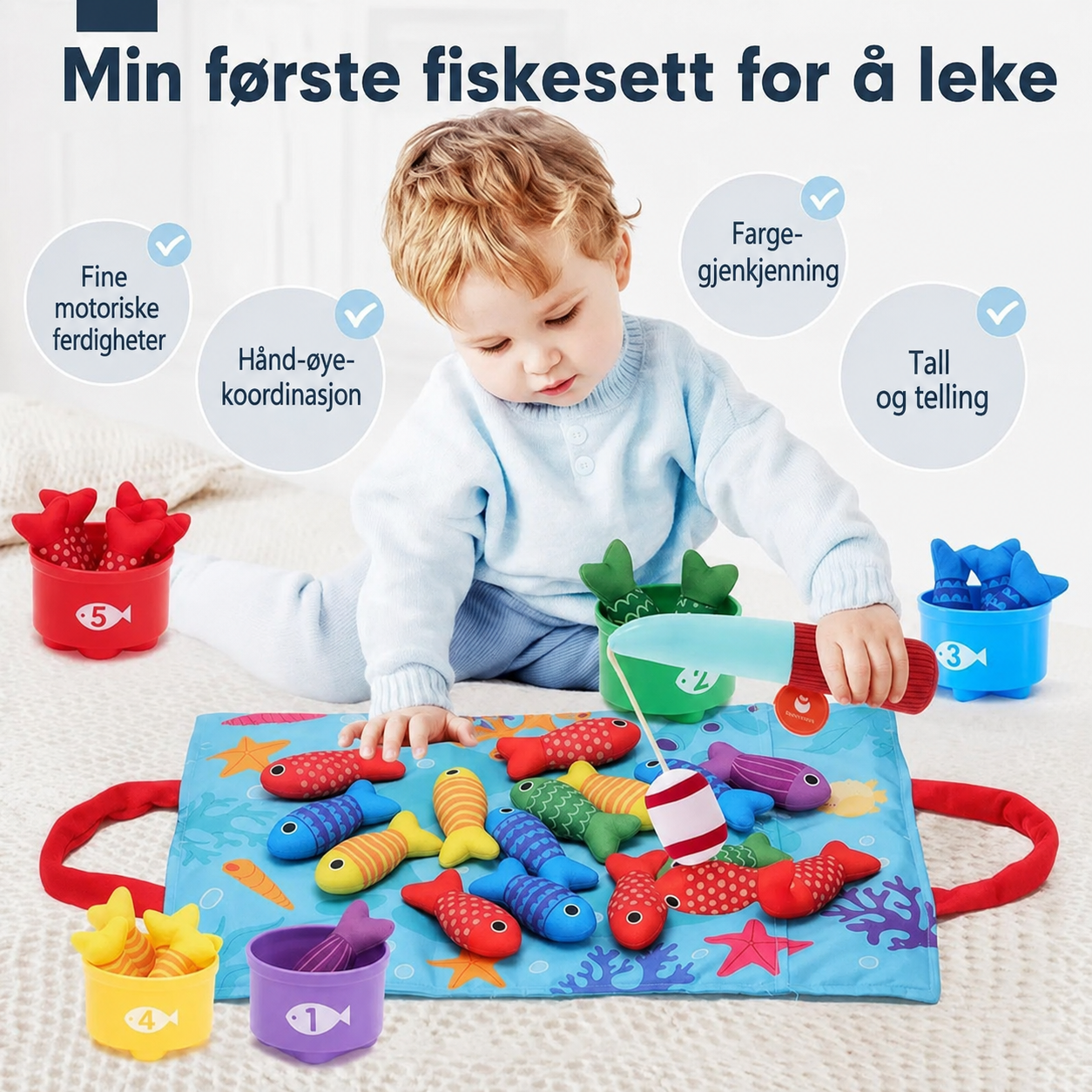 FiskeMoro™ Magnetisk fiskespill for små oppdagere 🐟🎣
