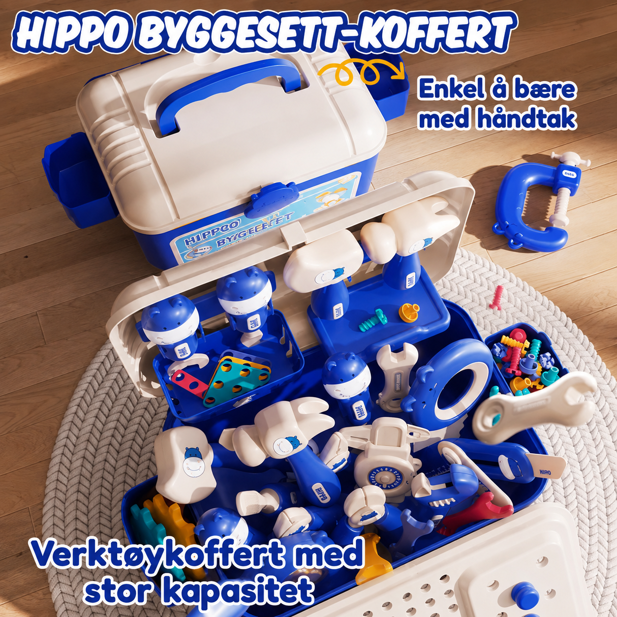 ByggeMoro™ – 92-delers verktøykasse for små byggere