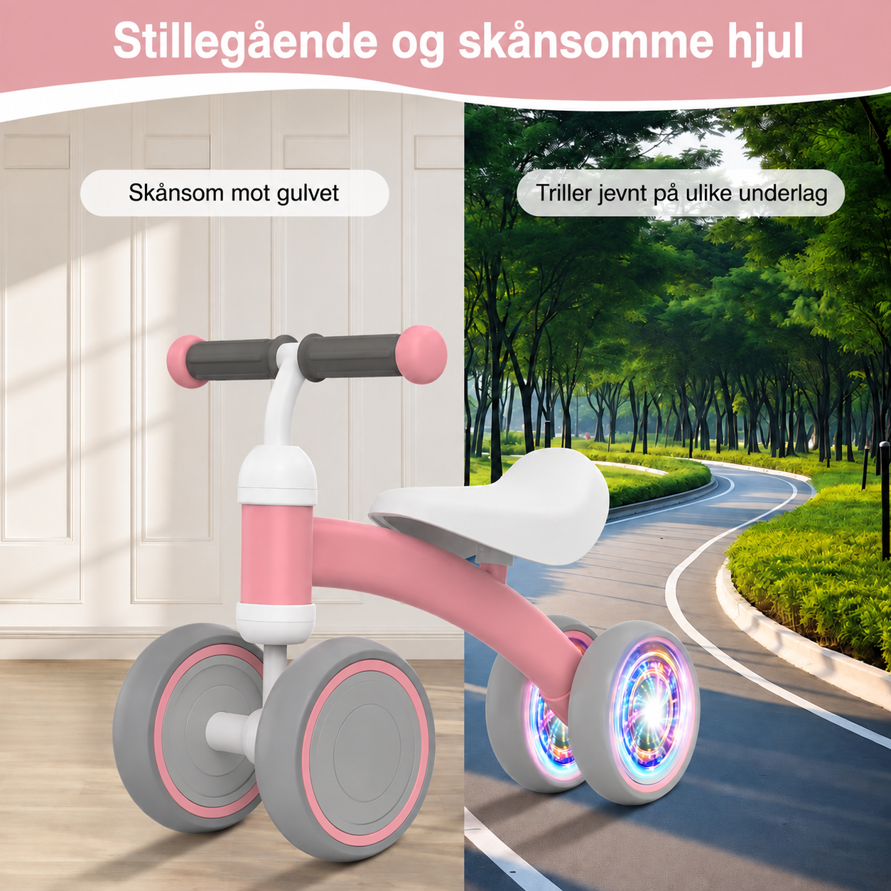 Balansesykkel for barn 1–3 år – styrker balanse, benstyrke og koordinasjon