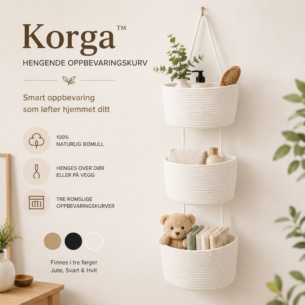Korga™ Hengende Oppbevaringskurv