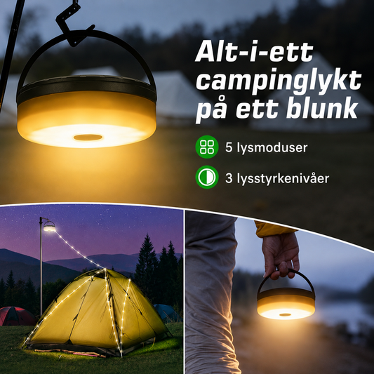 Eikvar Solcelle™ Lyslenke med fjernkontroll og oppladbart batteri